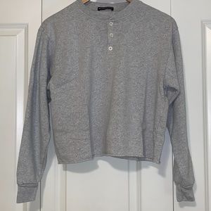 Light Gray Brandy Melville Cropped Sweater